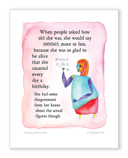 Birthdays (feminine) Color Wash 11x14