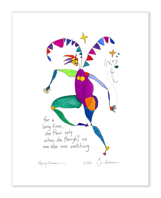 Flying Woman 11x14
