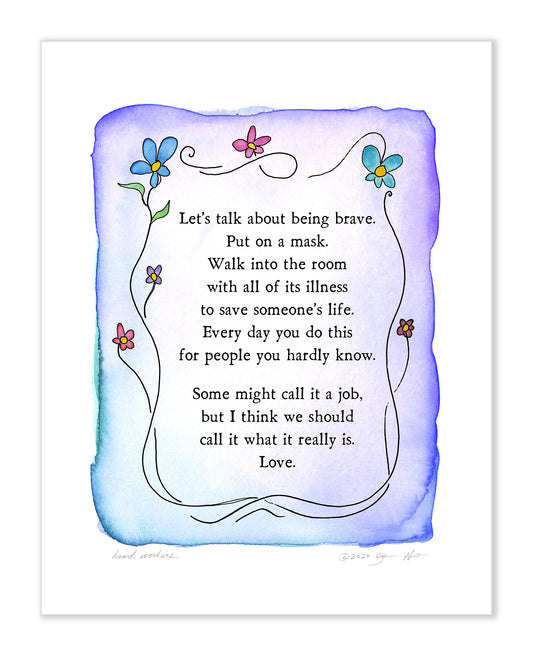 Heart Workers Color Wash 8x10