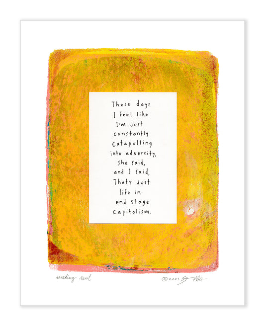 Making Rent Gel Print 8x10