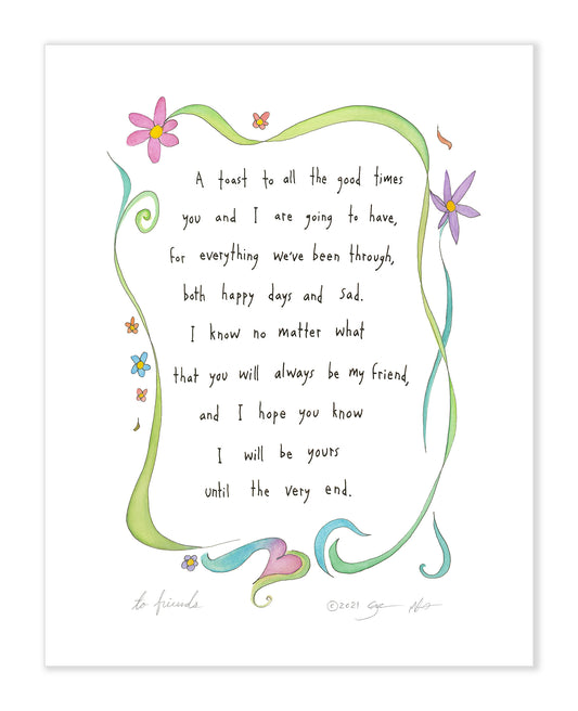 To Friends 8x10