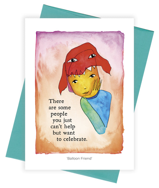 Balloon Friend Card Pack of 6