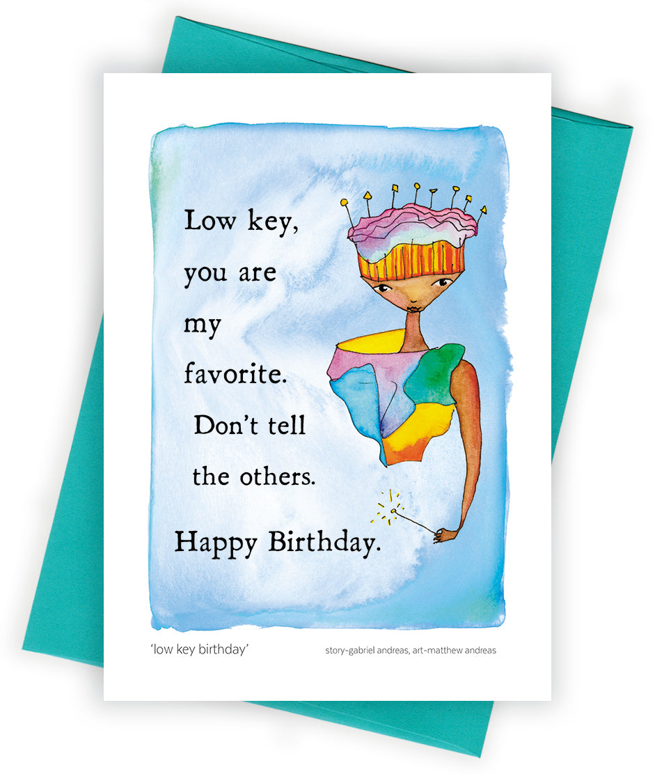 Low Key Birthday Card Pack of 6