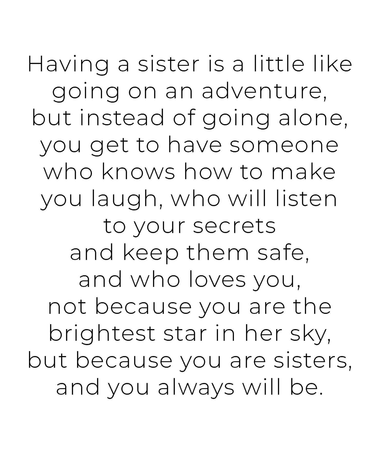 Sisters Card Pack of 6